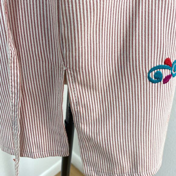 Colorful Floral Embroidered Cotton Dress S/M Flounce Collar Boho Peasant Ethnic - Picture 11 of 12